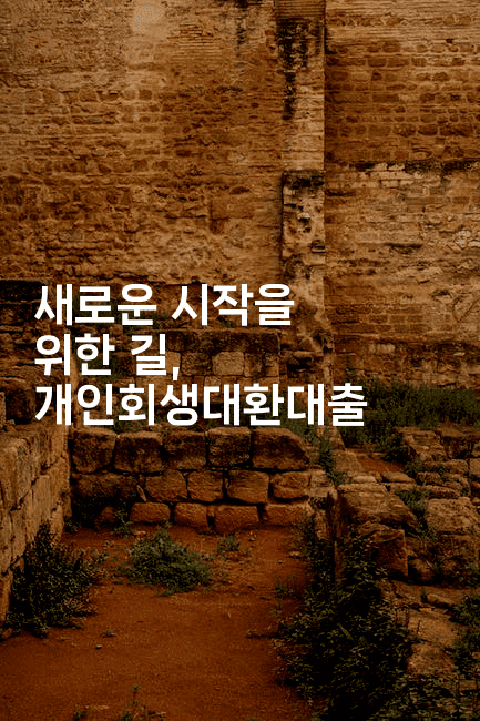 새로운 시작을 위한 길, 개인회생대환대출-힐몬